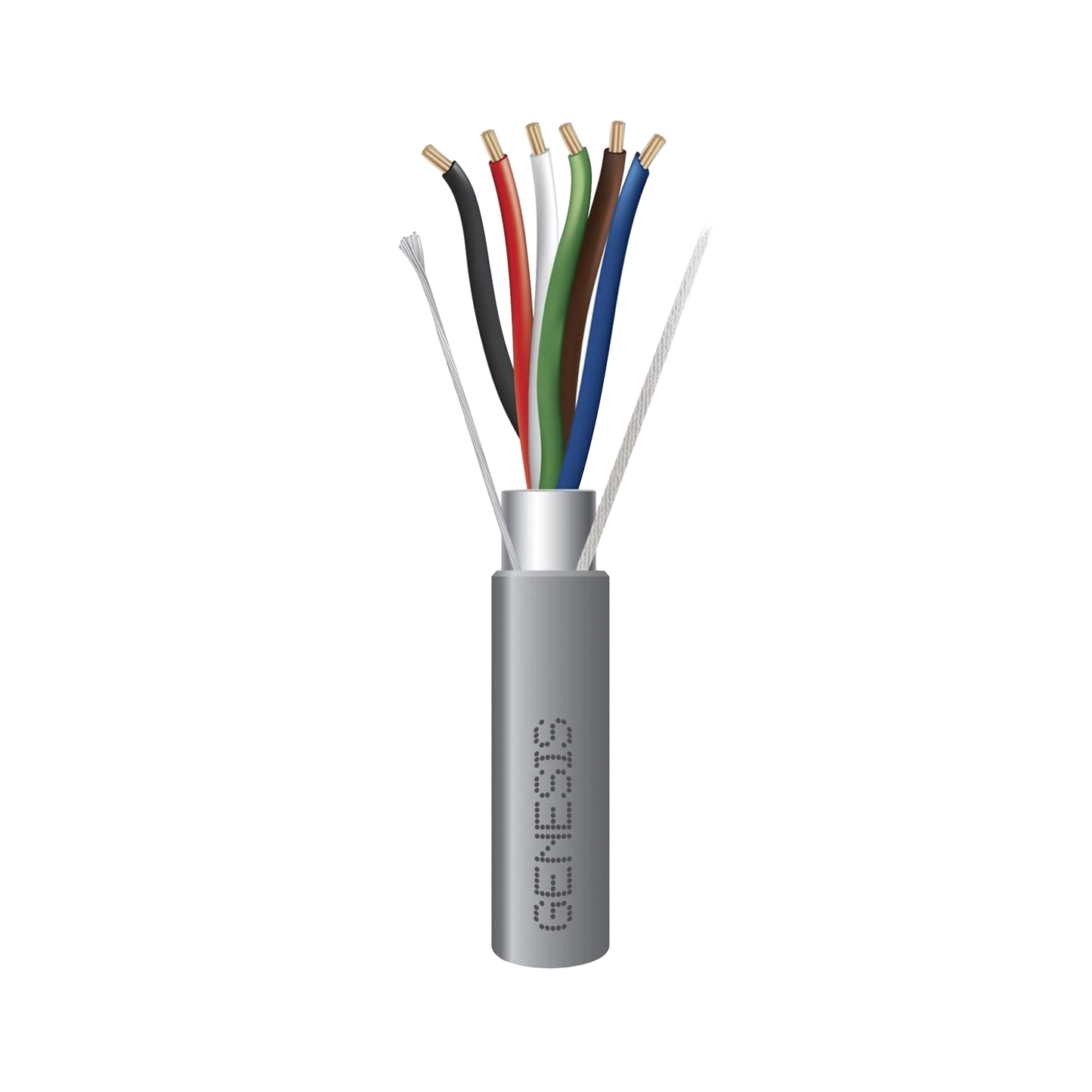 Bobina de 305 Metros de Cable / 6x22 AWG Blindado / Color Gris / Para Aplicaciones de Audio, Seguridad y Control