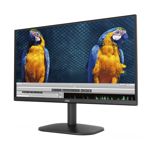 Monitor LED de 23.8" VESA, Resolución 1920 x 1080 Pixeles, Entradas de Video VGA/HDMI. Panel VA LCD Backlight LED. Ultra Delgado