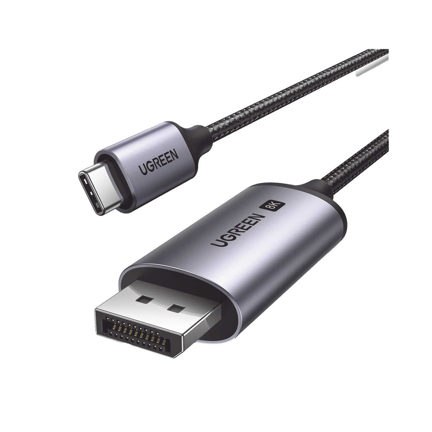 Cable USB-C a DP 1.4 | 3 metros | Compatible con Thunderbolt 3 & 4 | 8K@60Hz | 4K@240Hz | HDR10+ | eARC | DTS | 3D | ALLM | VRR | | FreeSync G-Sync | Caja de Aluminio | Nylon Trenzado | Conector Niquelado | Blindaje Multicapa.