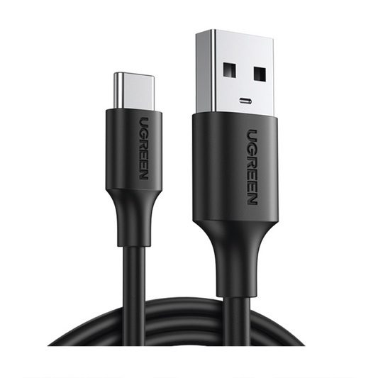 Cable USB-A 2.0 a USB-C | 1 Metro | Carga y Sincronización de Datos | Protección Integrada | Duradero y Flexible| Caja ABS | Cubierta de TPE | Color Negro.