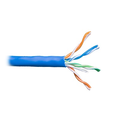 Bobina de Cable de 305 Metros UTP Cat5e / Color Azul / UL, CM, Probado a 350 Mhz / Para Aplicaciones de CCTV, Redes de datos, IP Megapixel, Control RS485