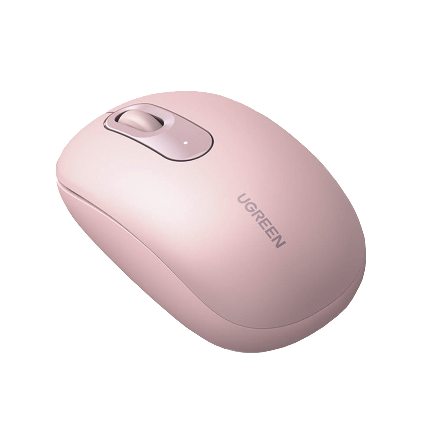 Mouse Inalámbrico 2.4G 800/1200/1600/2400 DPI / Función de 3 botones / Alcance 10m / Silencioso / Ergonómico / Anti-caída y Anti-interferencias / Color Dusty Pink / Batería Alcalina AA (incluida).