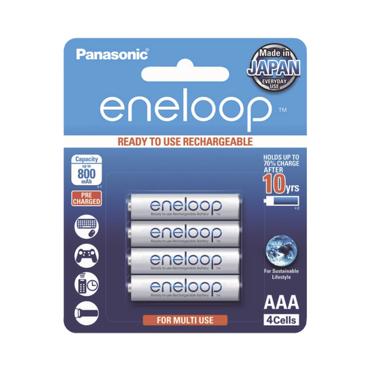 Batería Recargable AAA 1.2V ENELOOP / Ni-HM / Paquete de 4 Baterías