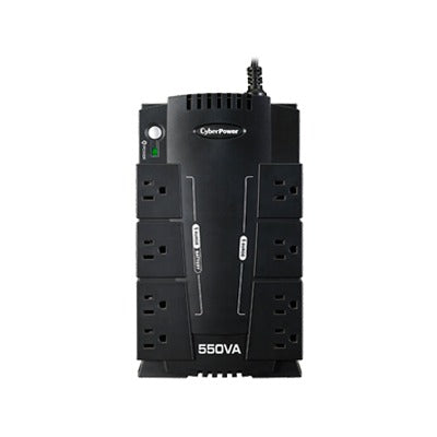 UPS de 550 VA/330 W, Topología Standby, Entrada 120 Vca NEMA 5-15P, Tipo Gabinete Compacto, Con 8 Tomas NEMA 5-15R