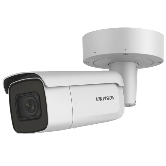 Bala IP 8 Megapixel (4K) / 50 mts IR EXIR / Exterior IP67 / IK10 / WDR 120 dB / PoE + / Audio y Alarmas / Lente Mot. 2.8 a 12 mm / Videoanaliticos Integrados