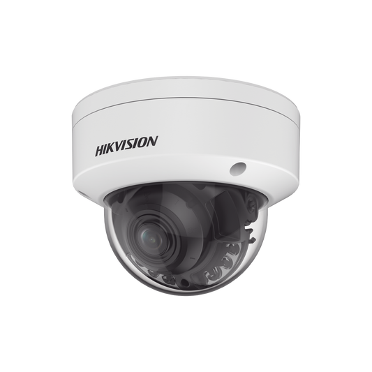 Domo IP 4 Megapixel / Imagen a Color 24/7 / Lente 3.6 - 9 mm / Luz Blanca 40 mts / WDR 130 dB / Exterior IP67 / IK10 / Captura Facial / Videoanaliticos (Filtro de Falsas Alarmas) / MicroSD