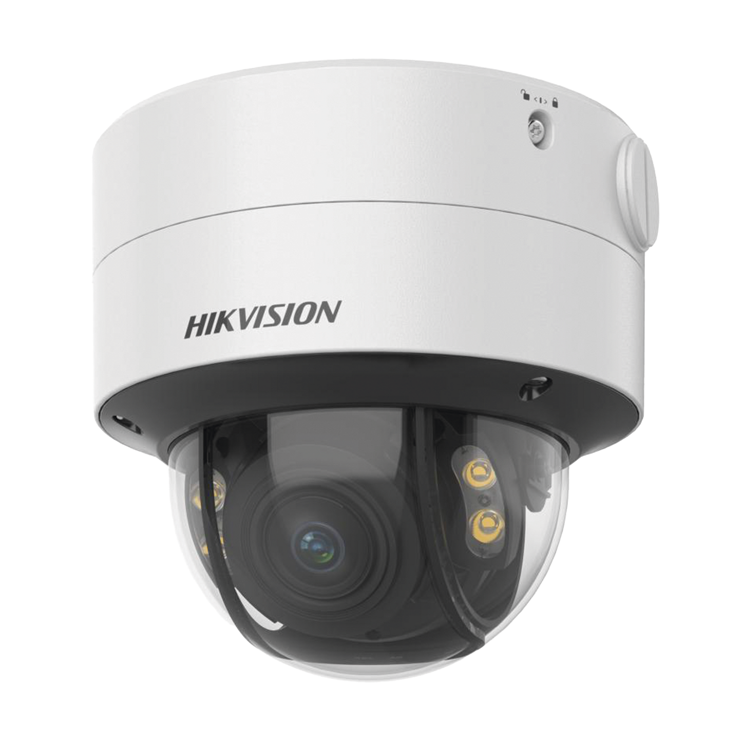 Domo IP 4 Megapixel  Lente 2.8 a 12 mm / Imagen a Color 24/7 (ColorVu) / 40 mts Luz Blanca / WDR 130 dB / Exterior IP67 / IK10 / Captura Facial / ACUSENSE / Micro SD