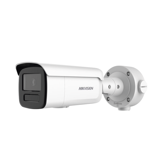 Bala IP 4 Megapixel / Lente 4 mm / 90 mts IR EXIR / Anticorrosión / DARKFIGHTER / IP67 / PoE / ACUSENSE (Filtro de Falsas Alarmas) / WDR 120 dB / ONVIF / Micro SD