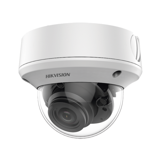 Domo TURBOHD 4K (8 Megapixel) / Lente Mot. 2.7 a 13.5 mm / 40 mts IR EXIR / IP67 / 12 Vcc / 24 VCA / TVI-AHD-CVI-CVBS / 9 a 15 Vcc