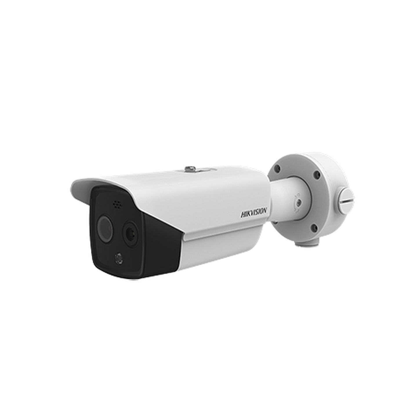 Bala IP Dual / Térmica 3.1 mm (160 x 120) / Óptico 4 mm (4 Megapixel) / Termométrica / Detección de Temperatura / PoE /Exterior IP66 / Sirena y Luz Intermitente Integrada / MicroSD
