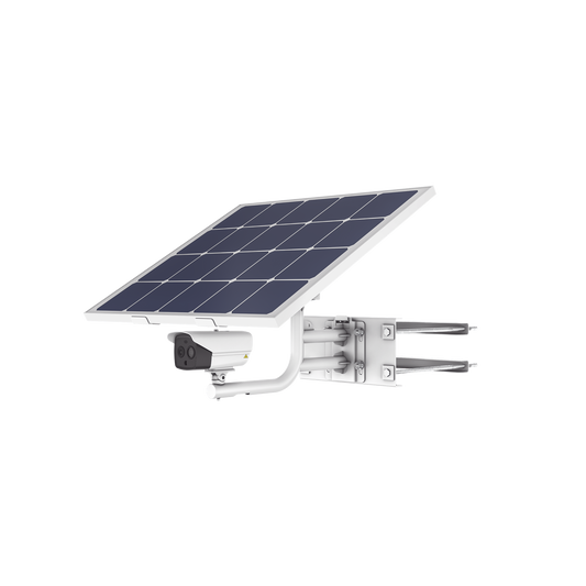 Kit Solar IP All in One / Cámara Termica 256 × 192 / Lente 9.7 mm / Panel Solar / Batería de Respaldo de Litio 23.2Ah / Conexión 4G / Accesorios de Instalación