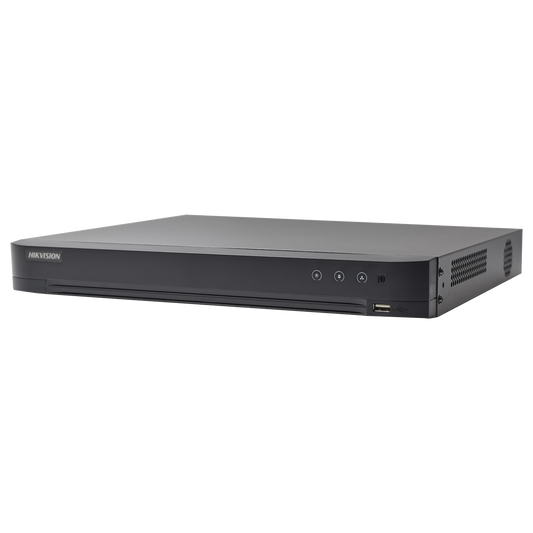 DVR 4 Megapixel / 4 Canales TURBOHD + 2 Canales IP / 1 Bahía de Disco Duro / 1 Canal de Audio / Vídeoanálisis