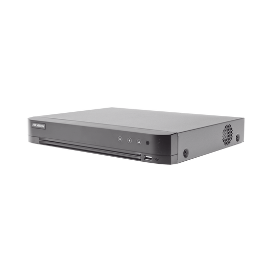 DVR 8 Canales 4K TurboHD + 8 Canales IP/ 8 Megapixel/ / 1 Bahía de Disco Duro / 4 Canales de Audio / 4 Entradas de alarma / Videoanálisis
