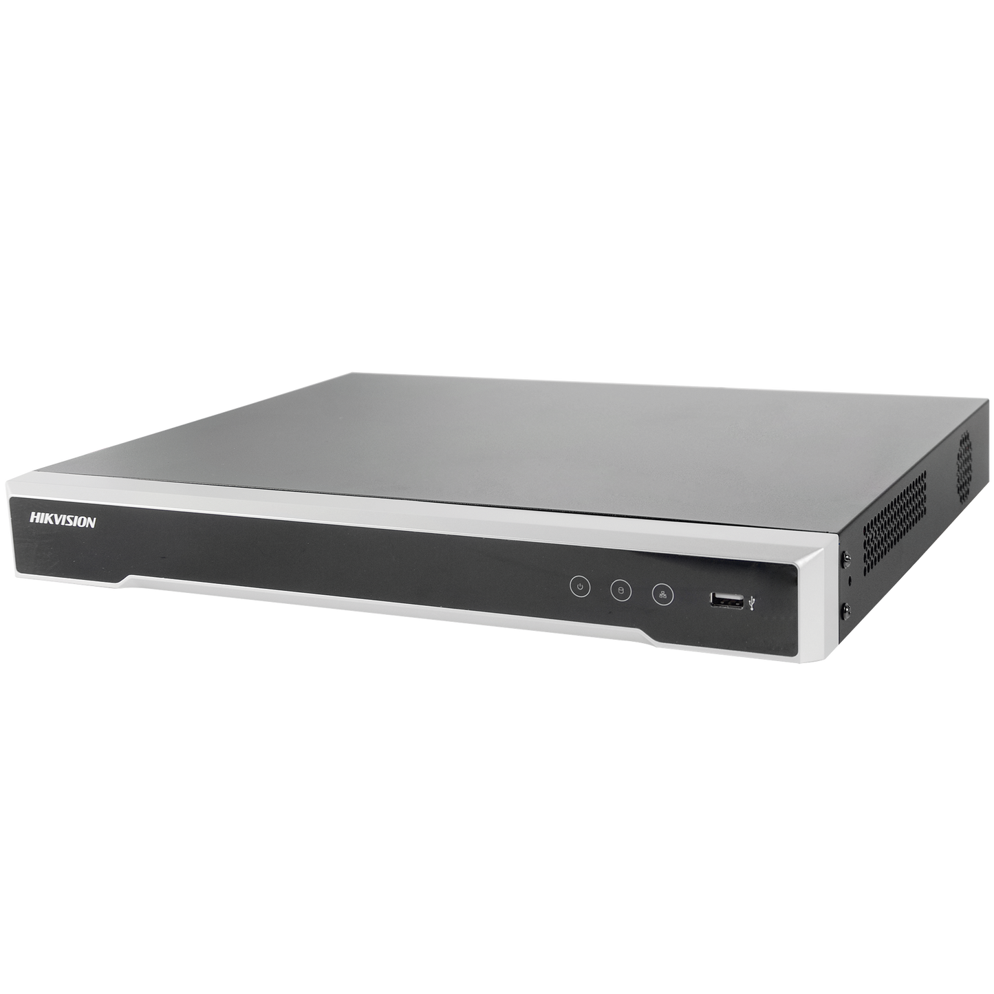 NVR 12 Megapixel (4K) / 32 canales / 16 Puertos PoE+ / Soporta Cámaras con AcuSense / Hik-Connect / 2 Bahías de Disco Duro / Switch PoE 300 mts / HDMI en 4K / Soporta POS