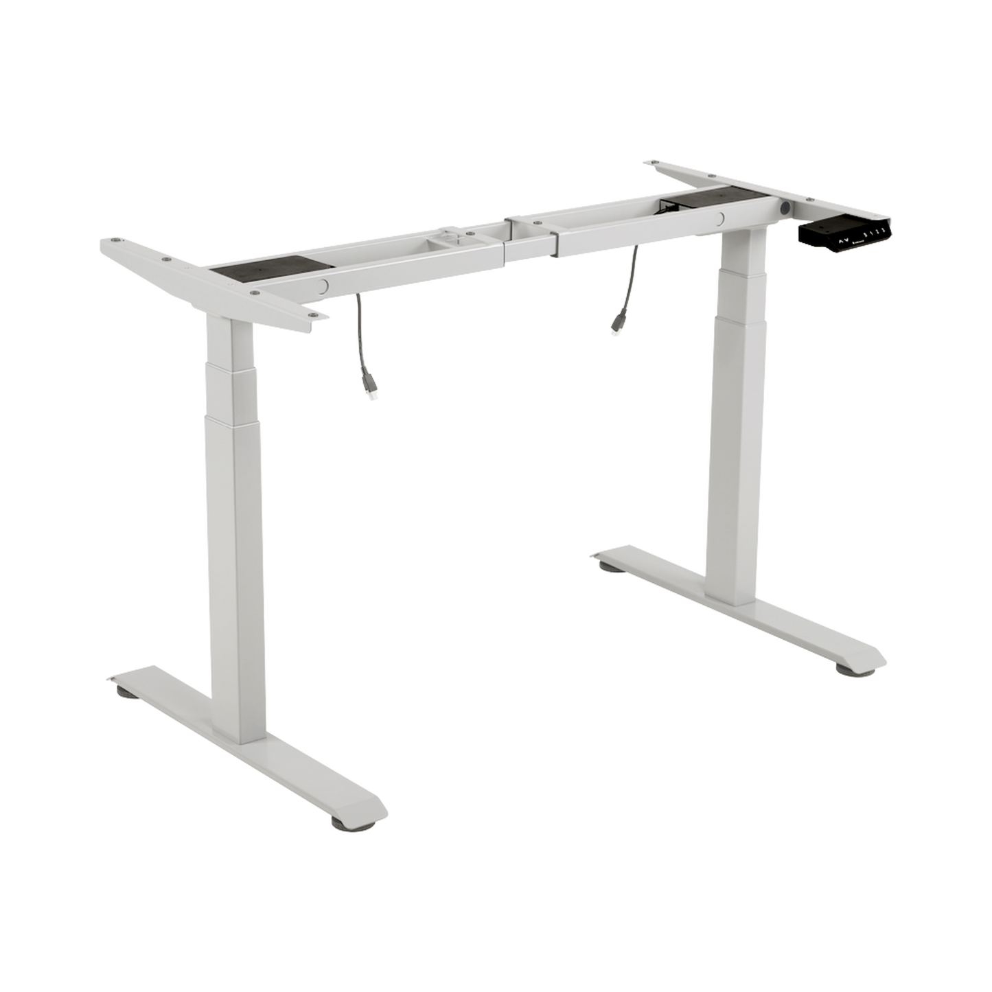 Base de Escritorio Motorizado Profesional / Altura Ajustable 60-125cm / Estructura Estable / Funcionamiento Suave / 3 Preset de Posiciones / Color Blanco / Soporta hasta 100Kg de carga