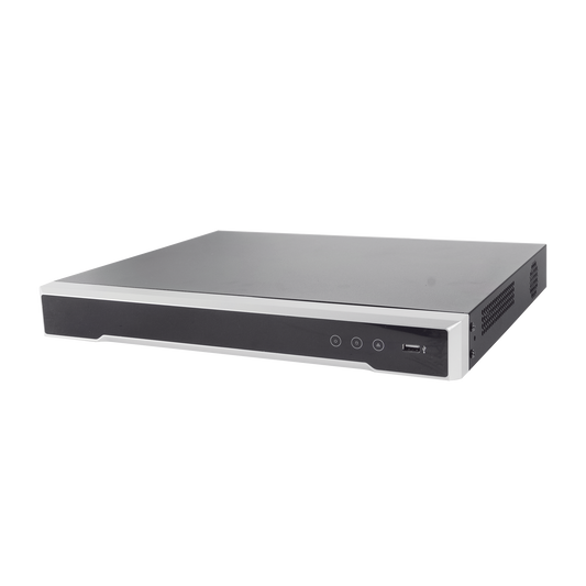 DVR 16 Canales TurboHD + 16 Canales IP / 8 Megapixel (4K) / Acusense (Evita Falsas Alarmas) / Audio por Coaxitron / 2 Bahías de Disco Duro / 8 Entradas de Alarma / 4 Salidas de Alarma / H.265+ / Salida de Video en 4K