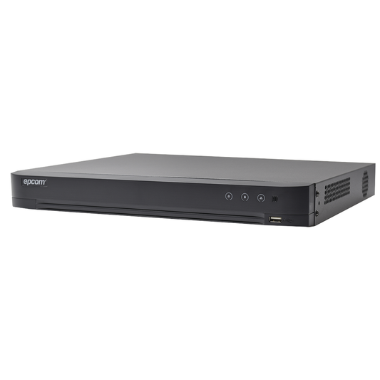 DVR 16 Canales TURBOHD + 8 Canales IP / 5 Megapixel Lite - 3K Lite / Audio de Dos Vías por Coaxitron / Reconocimiento Facial / ACUSENSE (Evista falsas alarmas) / 1 Bahía de Disco Duro / Salida de Video en Full HD