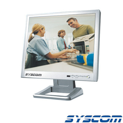 Monitor SYSCOM Color 19", 3 entradas de video (BNC, VGA, S-Video)