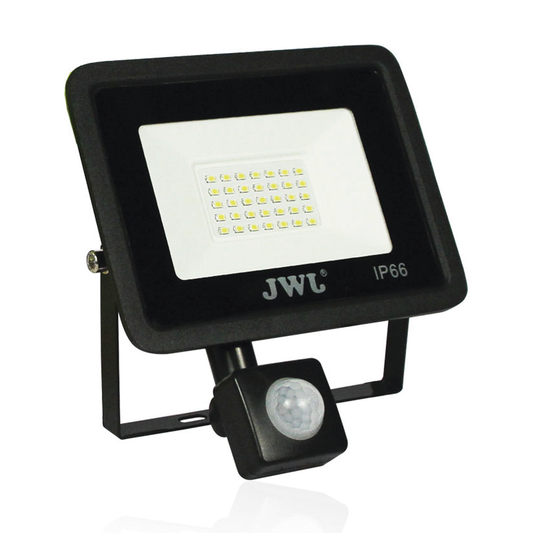 Reflector con Sensor de Movimiento 50 W /207 x 215 mm / 85 - 265 Vca~ 50/60Hz / Ultra delgado / Uso en exterior - interior.