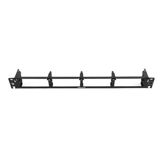 FIBER, PANEL, LIGHTVERSE COMBO, RACK MOUNT, 1U, FIXED ACCESS, EMPTY, 4 OPENINGS, BLACK, SHIELDED FLAT WITHOUT WIRE MANAGER