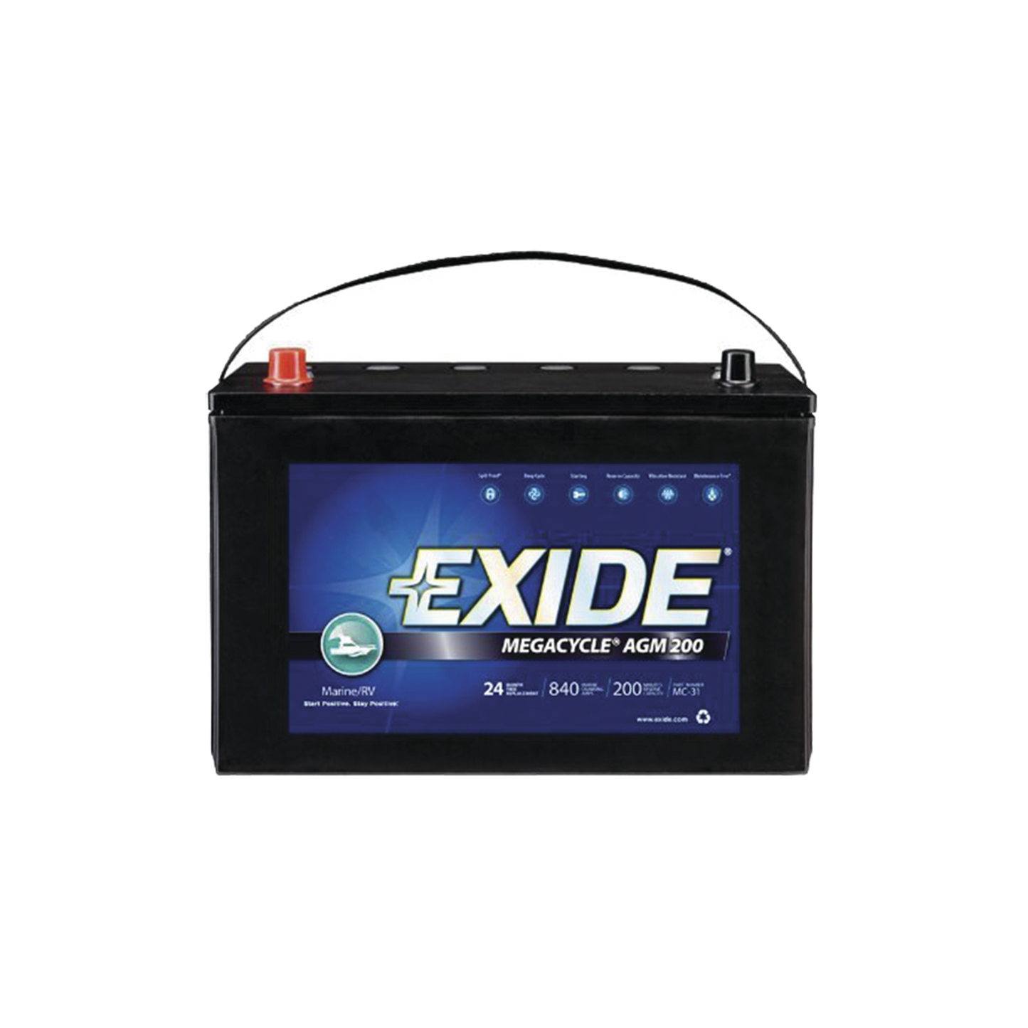 Batería Exide Tecnología de AGM Marina 12 V 100 Ah