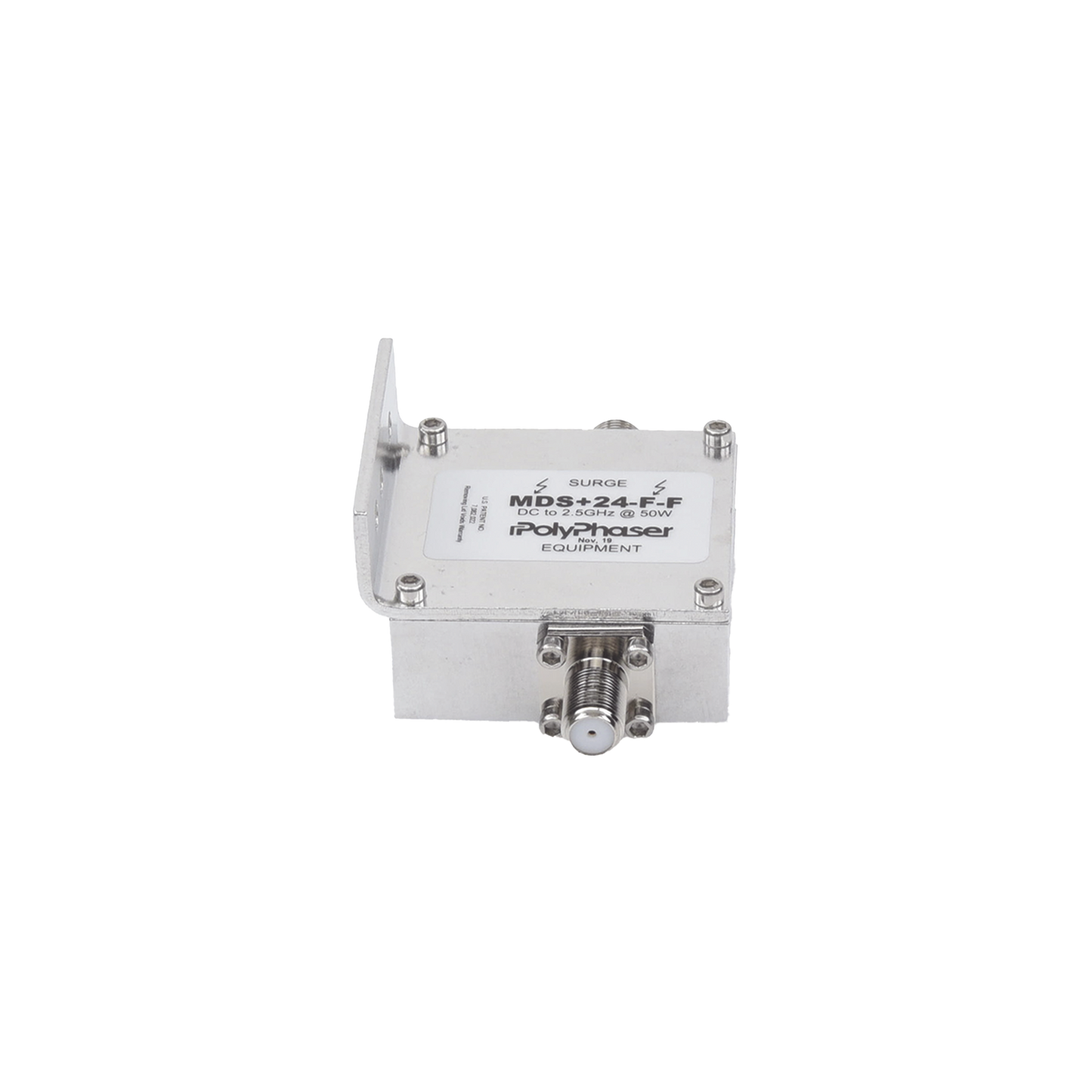 Protector RF Coaxial A 75 Ohms +24VDC Con Conector F Hembra De 300 MHz - 2.5 GHz