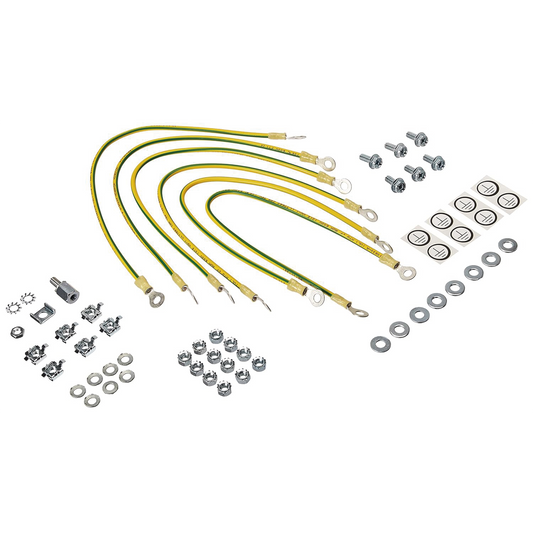 Kit de Accesorios de Tierra Física, Para Gabinetes ProLine, Incluye 6 Cables 12 AWG de 411 mm de Largo Con Terminaciones de Anillo y Accesorios de Montaje M6