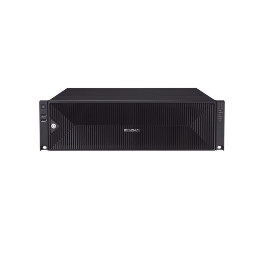 NVR 32 Megapixel (8K) / 32 Canales IP / Soporta 8 Discos Duros / H.265 & Wisestream / Wisenet P2P / ONVIF / Compatible con Cámaras IA / Salida HDMI en 4K