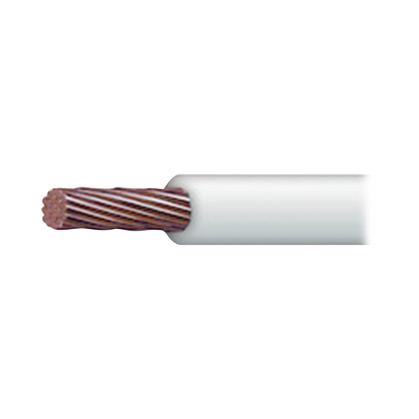 Cable Eléctrico 18 awg  color blanco, Conductor de cobre suave. Aislamiento de PVC, auto-extinguible. BOBINA de 100 MTS