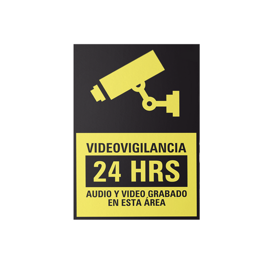 Letrero de Videovigilancia Chico en Poliestireno / Paquete con 10