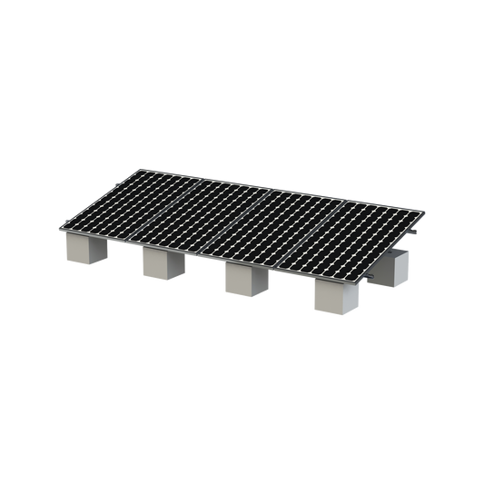 Montaje para Panel Solar, Riel "8" de 5450mm para Módulos con Espesor de 35mm, Velocidad de Viento Máx. 136km/h (20° a 45°)