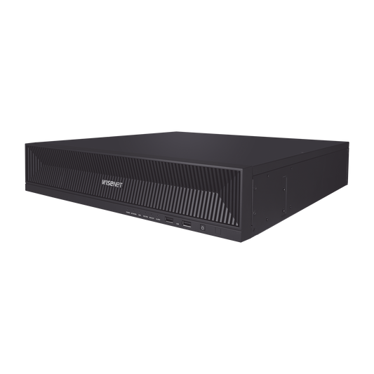 NVR de 16 canales / 32MP / Hasta 4 Discos Duros / Switch PoE+ 16 puertos / Wisenet P2P / H.265 & WiseStream / incluye 24TB de almacenamiento