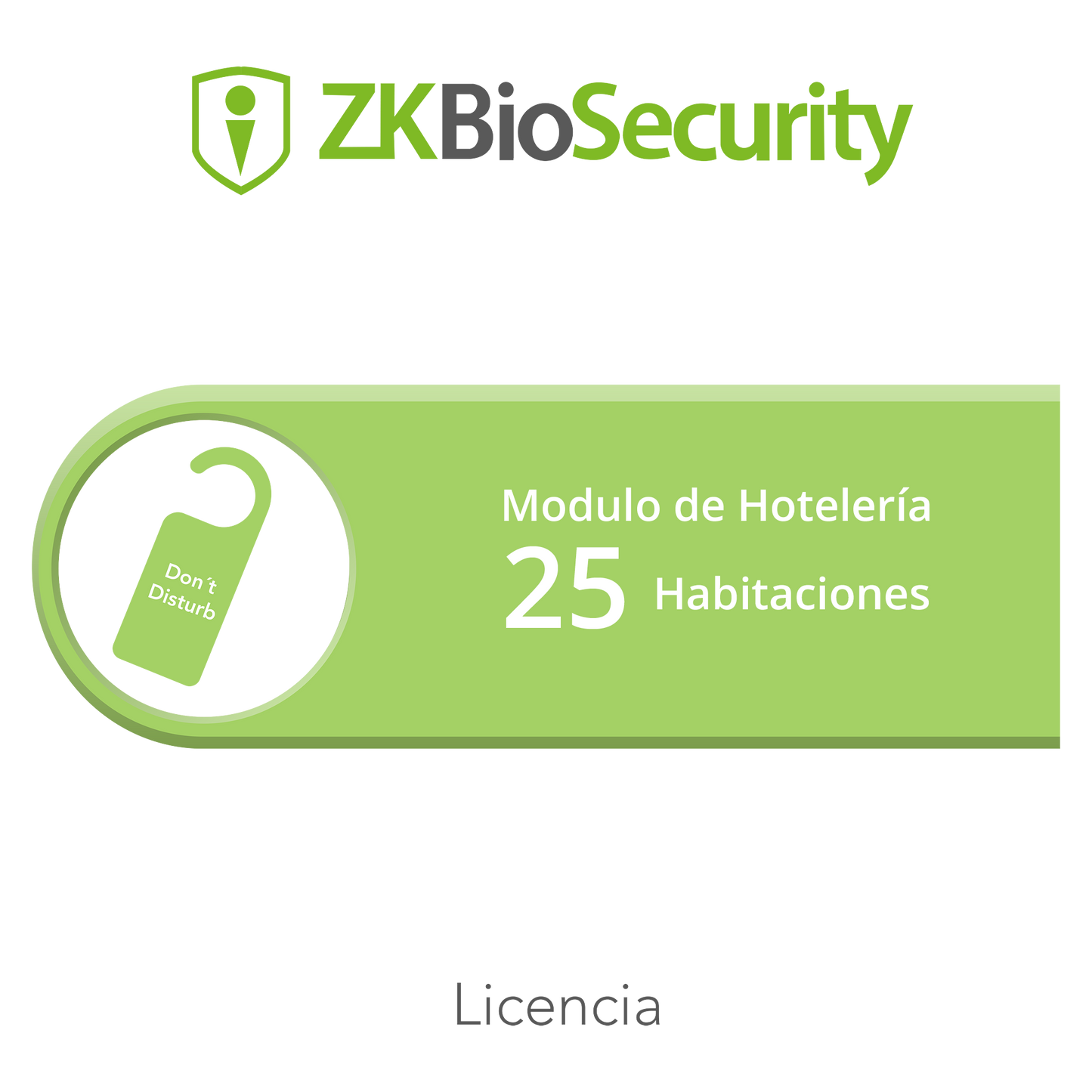 Licencia para ZKBiosecurity para modulo de hoteleria para 25 habitaciones