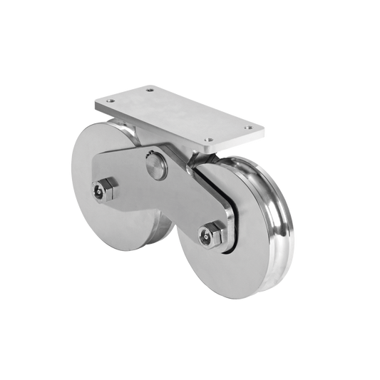 Rueda Doble de 16 cm / Capacidad Para Puertas de hasta 1920 kg / Canal Tipo "U"