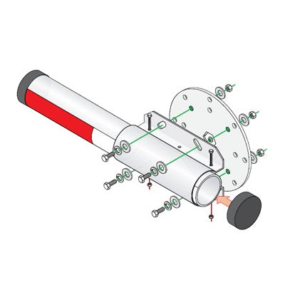 Kit de Instalación Para Brazos de Aluminio Doorking / Compatible con Barreras 1601 y 1603