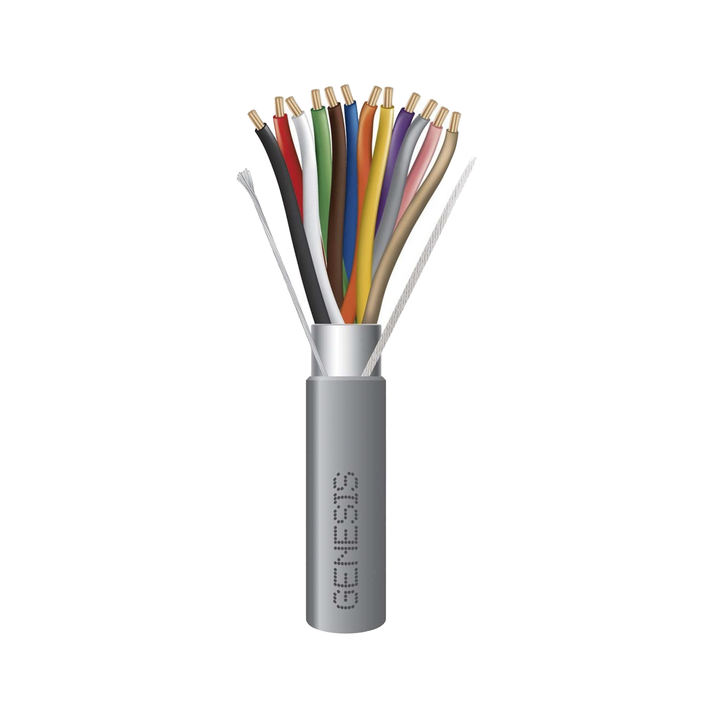 Bobina de 305 Metros / Cable de Cobre / 12x22 AWG / Tipo CMR CL3R FPLR /Para Interior / Color Gris / Para Aplicaciones de Alarmas de Intrusión y Automatización