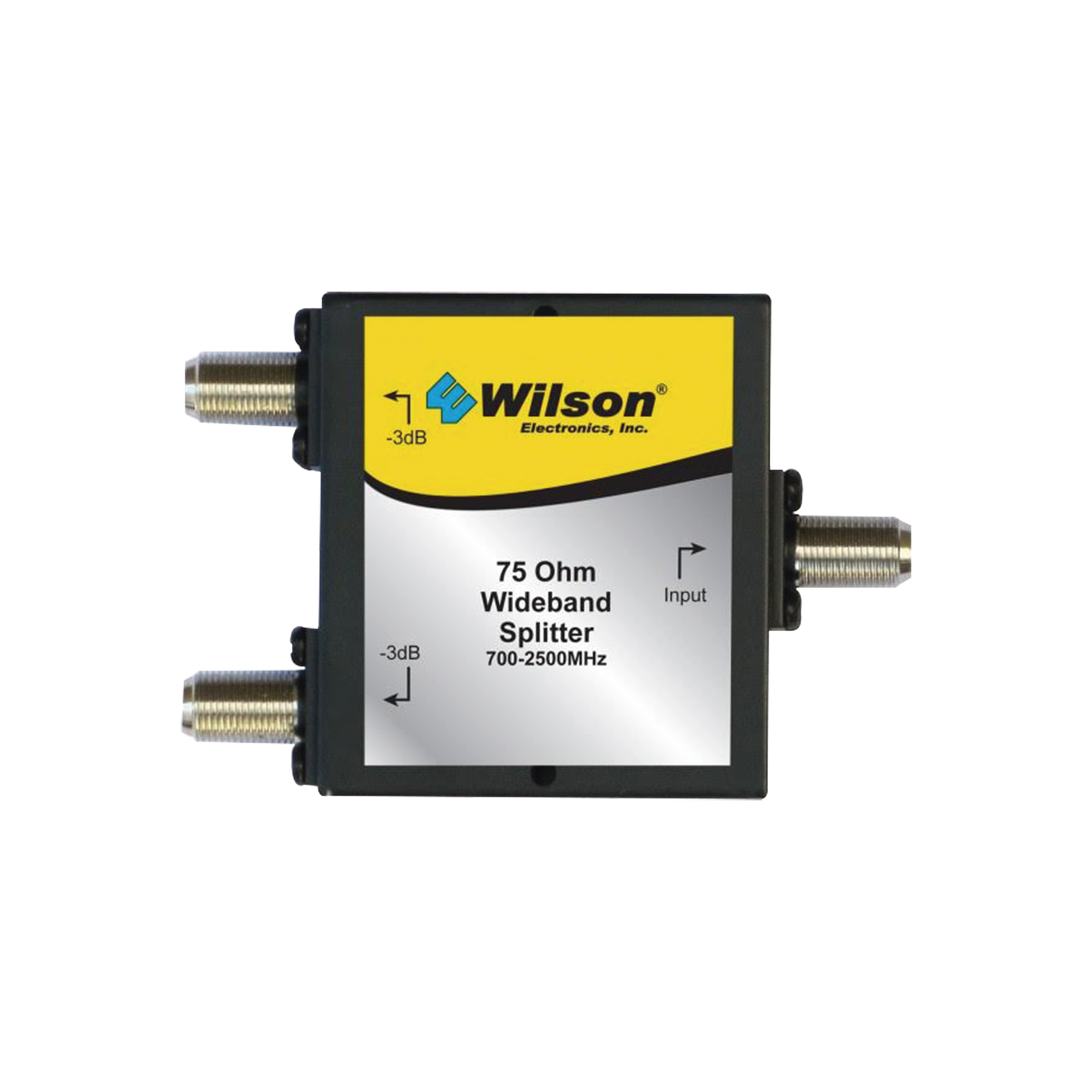 Divisor de potencia (Splitter) en 75 Ohm, de dos vías para 700-2700 MHz.