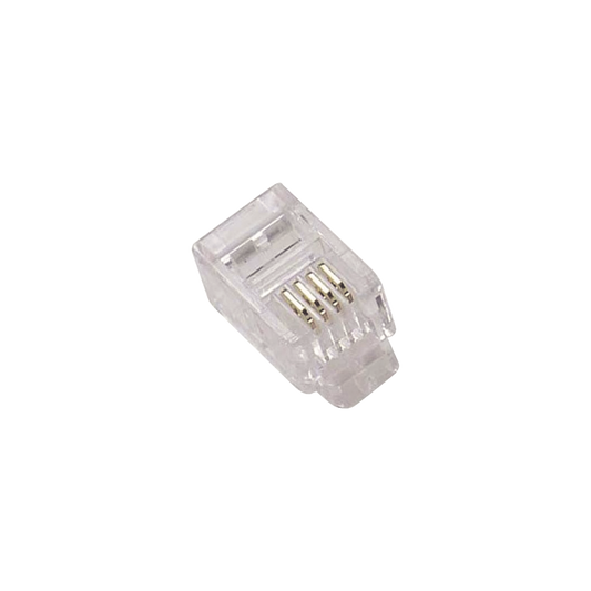 Conector Plug Modular para cable telefónico RJ11 6p4c