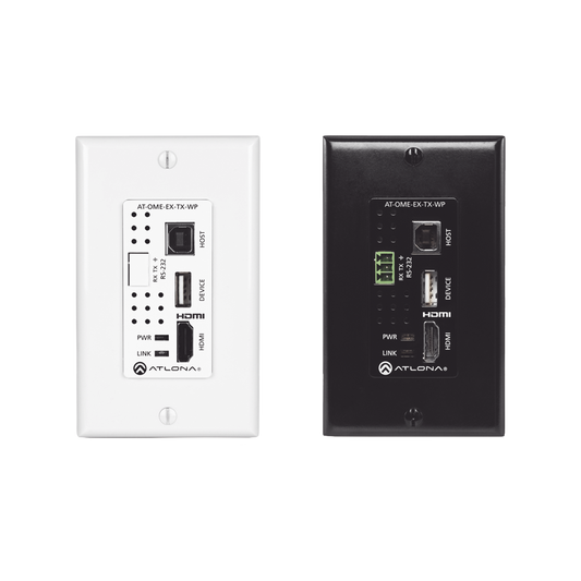 Transmisor HDBaseT de placa de pared para HDMI con USB