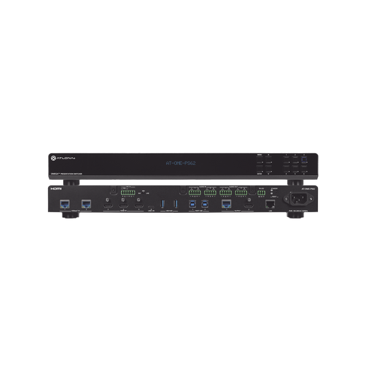 OMEGA Switch Matriz 6x2 de AV Multiformato con Entradas HDMI, HDBaseT, USB-C y Display Port / Salidas HDMI y HDBaseT / Conectividad avanzada para conferencias y colaboración en 4K en un solo dispositivo