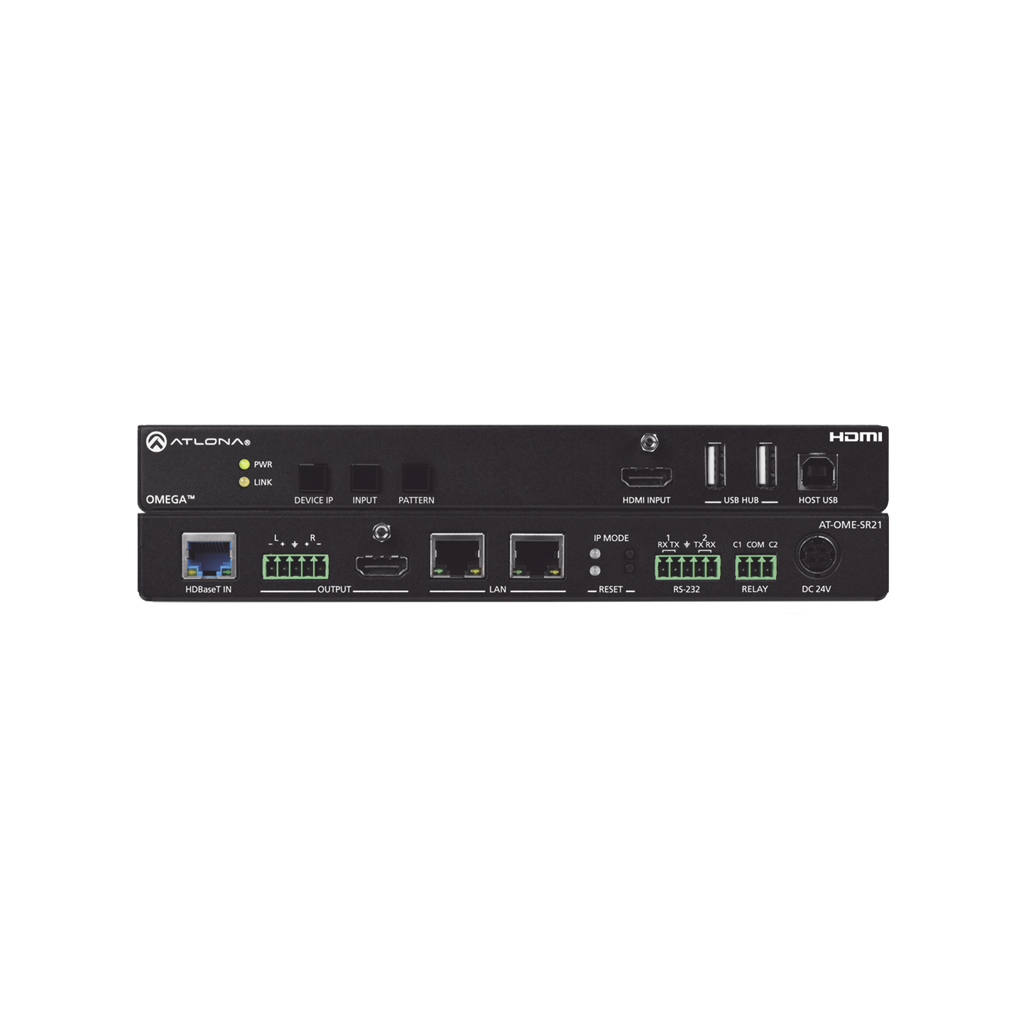 OMEGA 4K/UHD HDMI OVER HDBASET RECEIVER W/SCALER ;  ETHERNET ;  RS232 ;  AUDIO OUTPUT ;