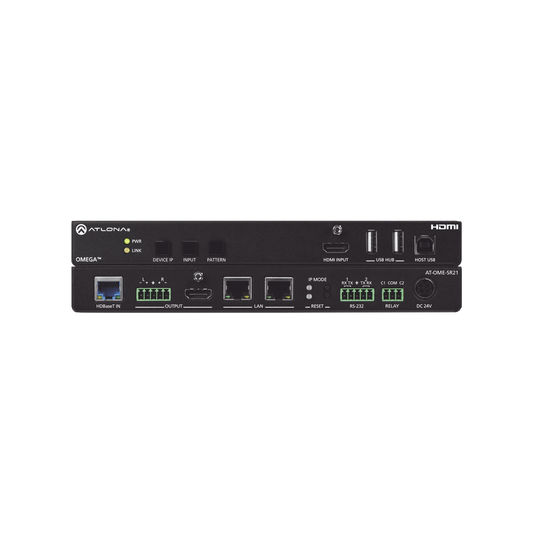 OMEGA 4K/UHD HDMI OVER HDBASET RECEIVER W/SCALER ;  ETHERNET ;  RS232 ;  AUDIO OUTPUT ;