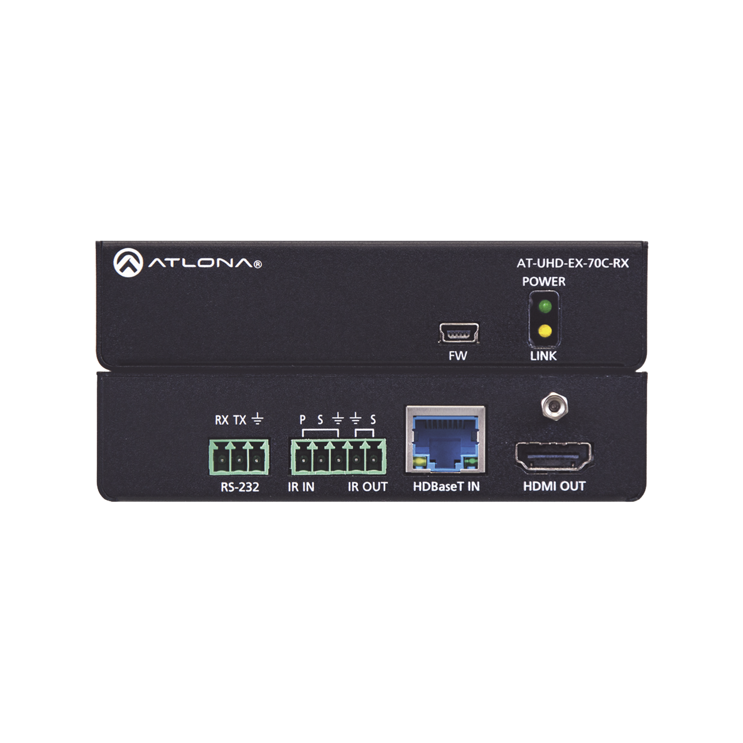 Receptor 4K/UHD HDMI sobre HDBaseT con control y PoE