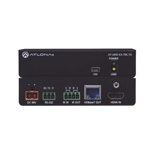 Transmisor 4K/UHD HDMI sobre HDBaseT con control y PoE