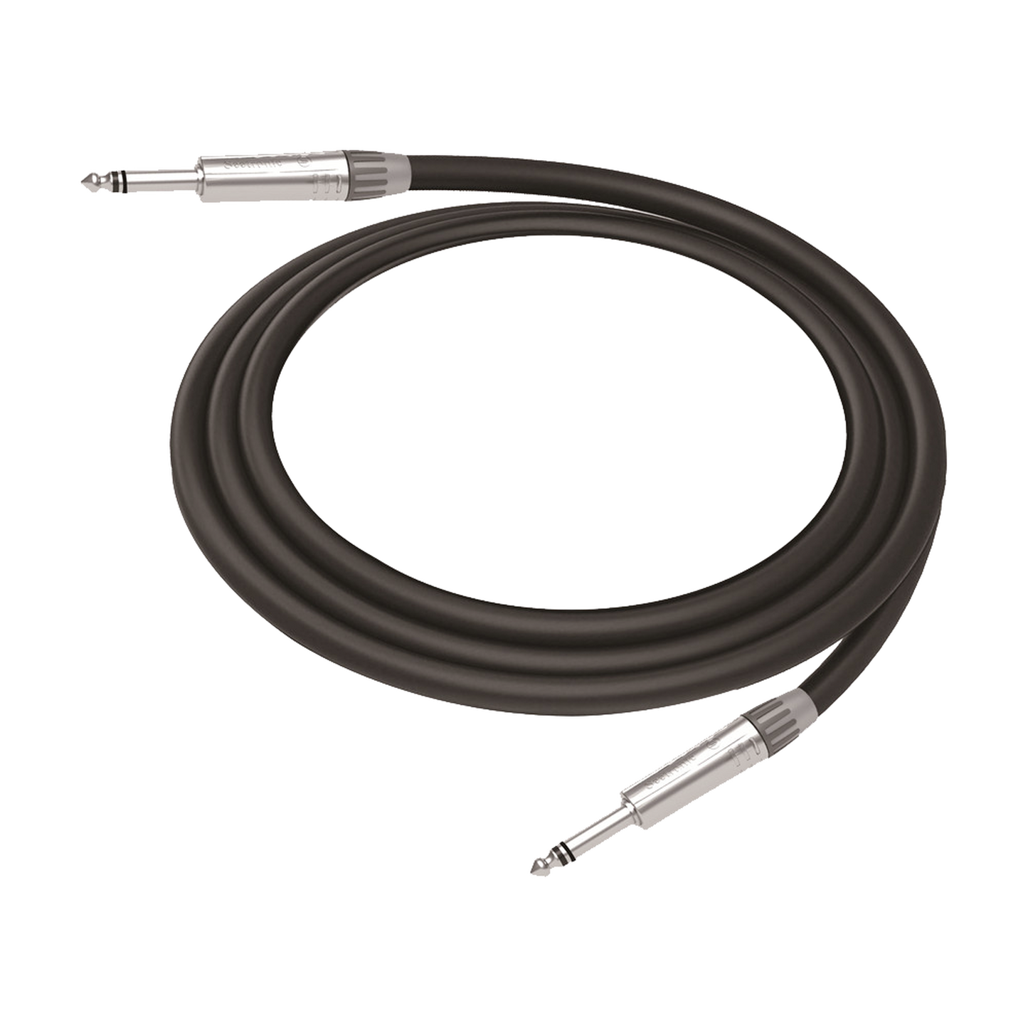 Cable de Audio | Plug 1/4 in a Plug 1/4 in Stereo | Carcasa Cromada | Conectores Seetronic | Longitud 3m