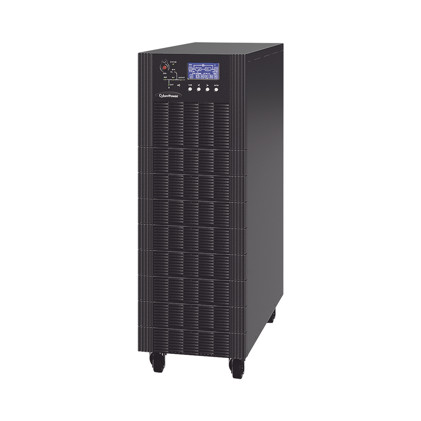 UPS Trifásico de 20 kVA/18 kW, Topología Online Doble Conversión, Voltaje de 208/220 Vca de L-L, Respaldo de 5 Minutos al 100% de Carga, Incluye Módulo y Banco de Baterías