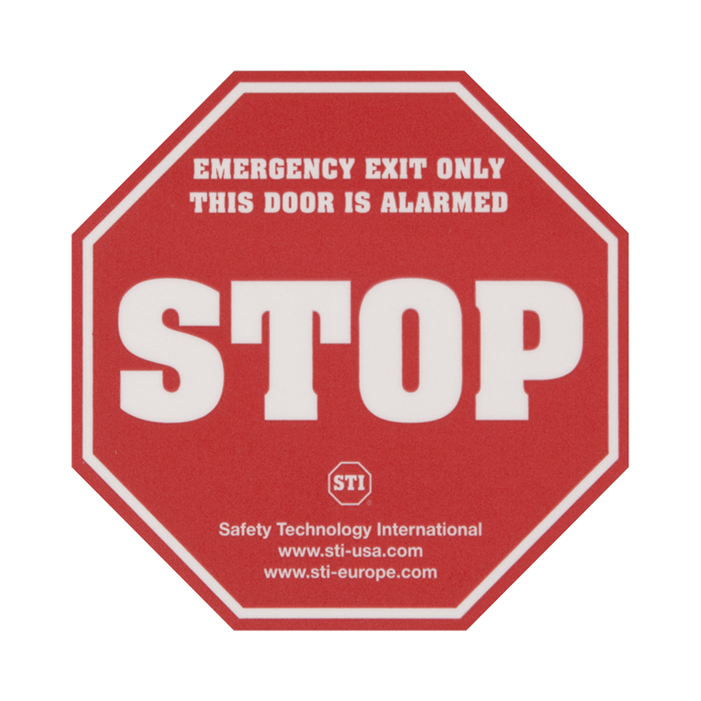 Etiqueta de advertencia "Puerta con alarma" EXIT STOPPER® STI-6400