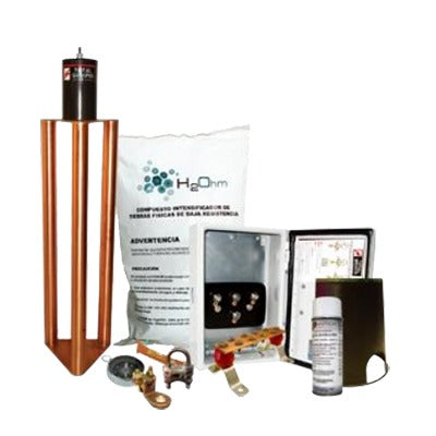 Kit de Tierra Física Con Electrodo Magnetoactivo Capacidad Max: 400 AMP