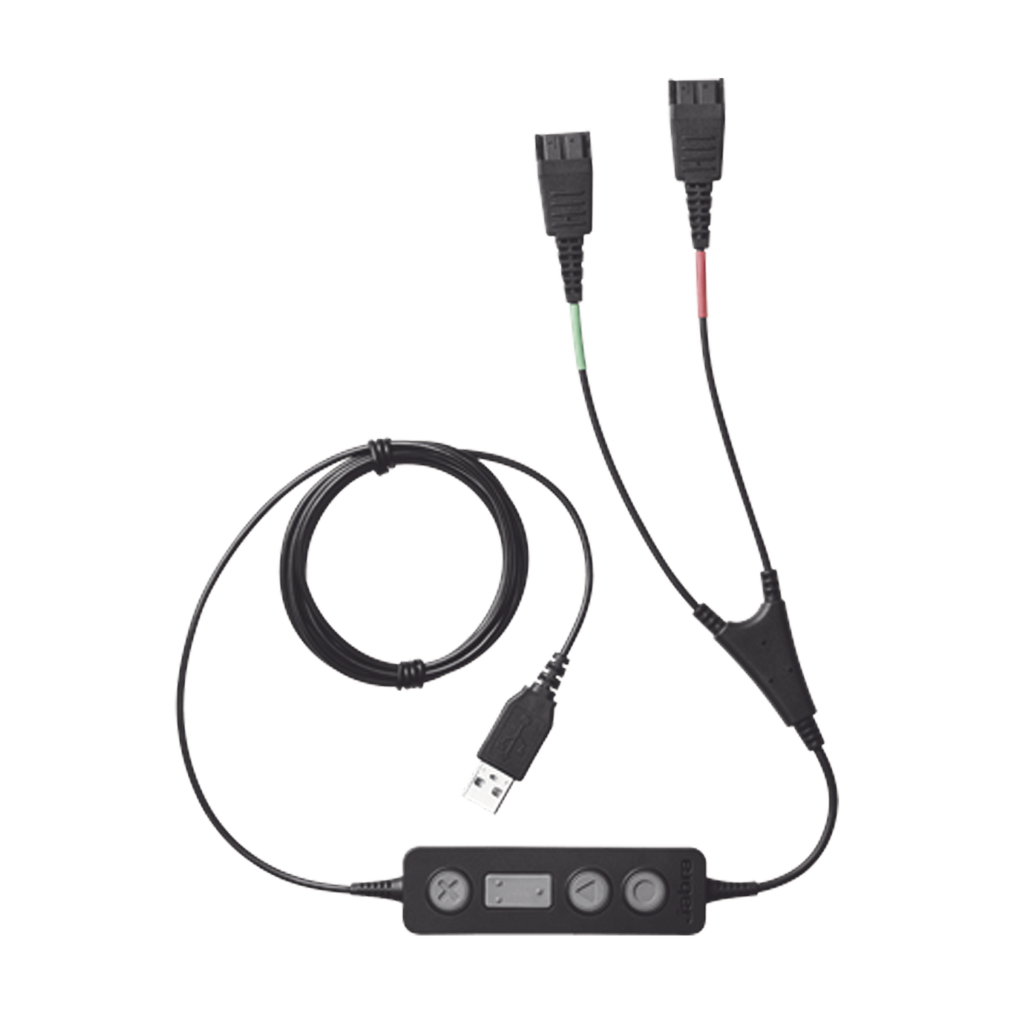 Jabra Link 265 USB/QD cable de entrenamiento, para conectar 2 diademas simultaneas con puerto USB (265-09)