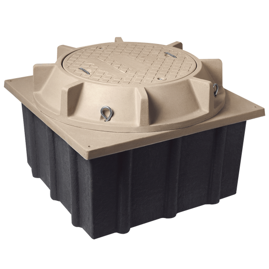 Registro Mini Manhole con tapa de concreto polimérico 4 ft x 4 ft x 2 ft